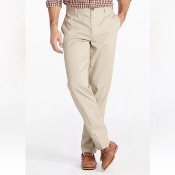 LL Bean Natural Fit Khaki‎ Chino Pants Mens Size 40X30 (859) - Picture 1 of 9
